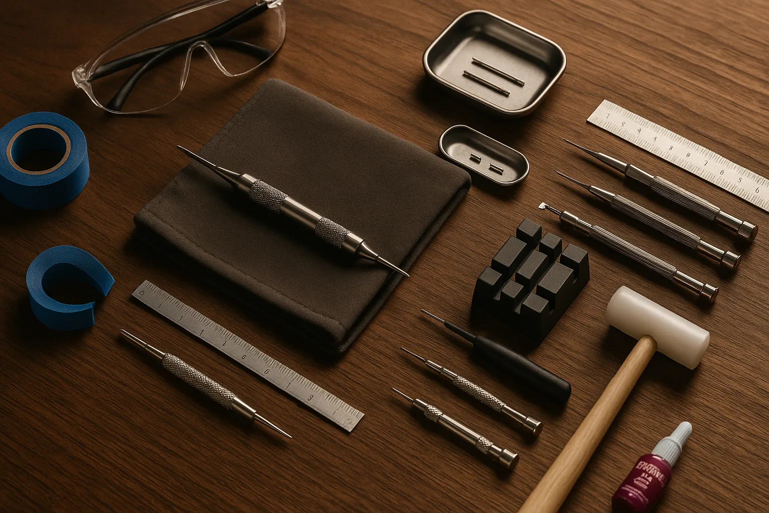 Flatlay horlogeband vervangen