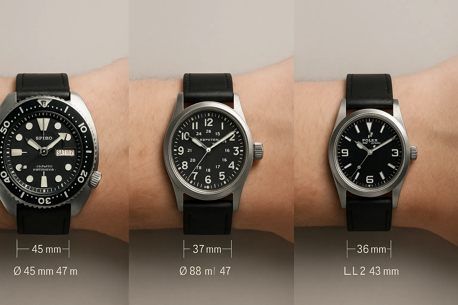 Verschillende horloges om dezelfde pols
